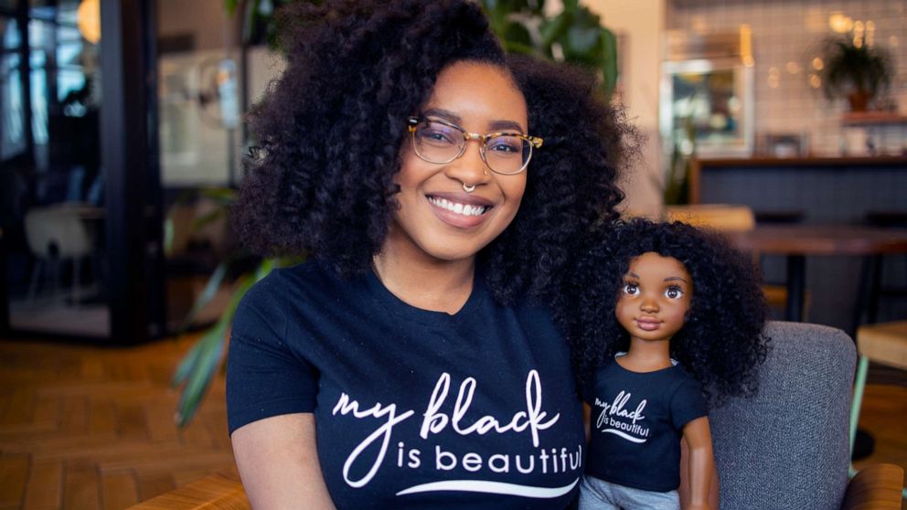Yelitsa Jean Charles and black doll